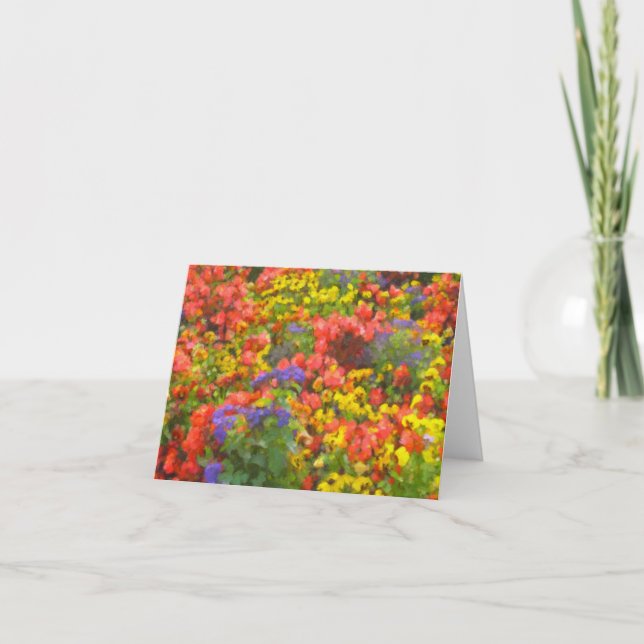 Campo de la tarjeta de nota de las flores (Anverso)