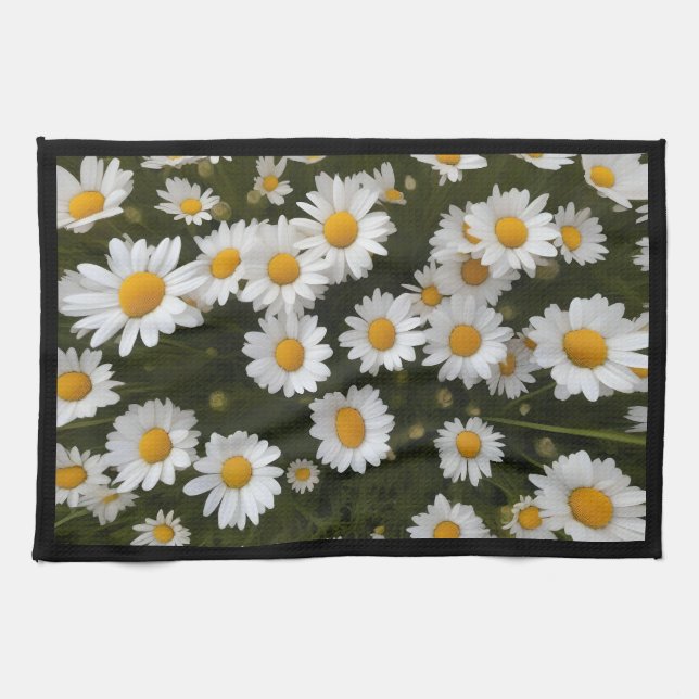 Campo de la toalla de baño de Daisies (Horizontal)