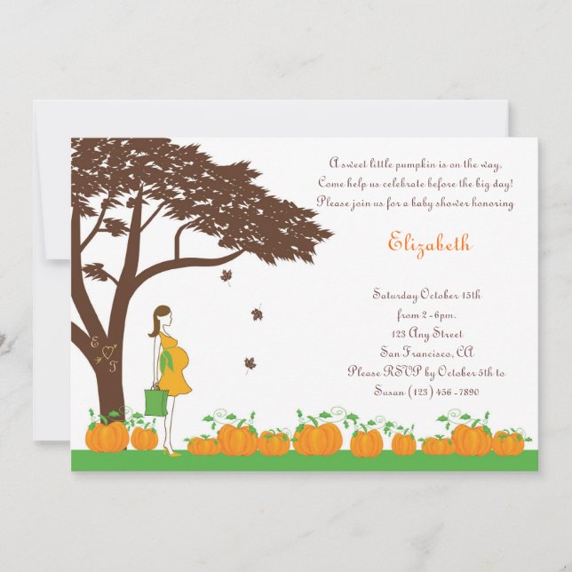Campo de las invitaciones neutrales de Baby Shower (Anverso)