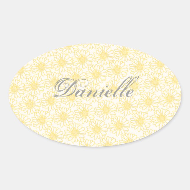 Campo de los Pegatinas de los Daisies, flores amar (Anverso)