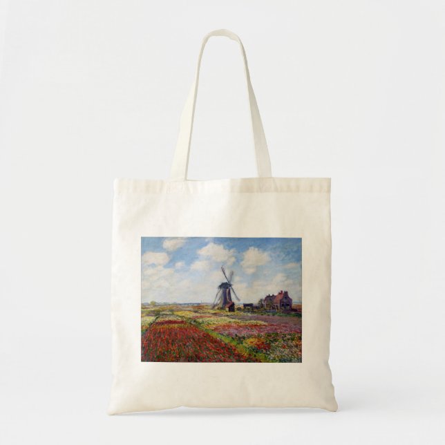 Campo de Monet de tulipanes con la bolsa de asas (Frente)