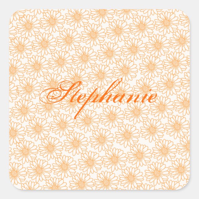 Campo de Pegatinas de la Plaza Daisies, flores Nar (Anverso)