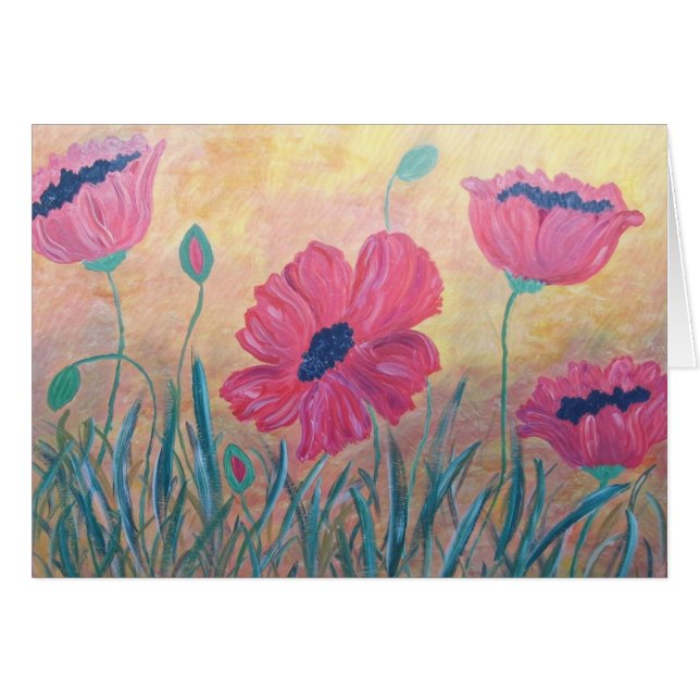 Campo De Pintura De Poppies (Anverso (Horizontal))