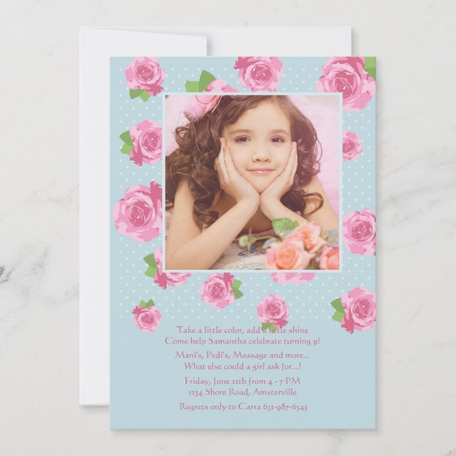 Campo de Rosas Invitación fotográfica (Anverso)