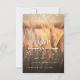Campo de Trigo Boda Rústica de Campo RSVP