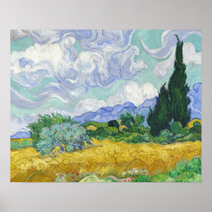 Campo de trigo con cipreses de Van Gogh Arte