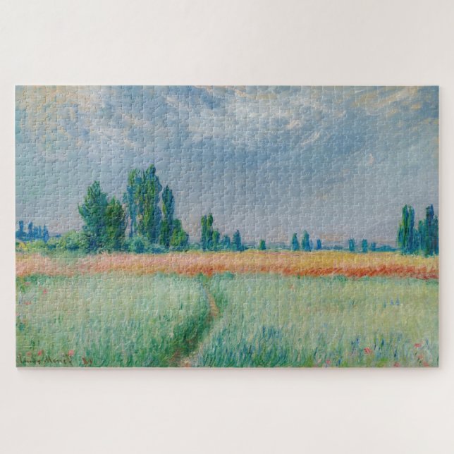 Campo de trigo de Claude Monet rompecabezas (Horizontal)