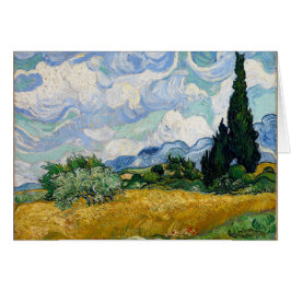 Campo de trigo Vincent Van Gogh con arte de cipres