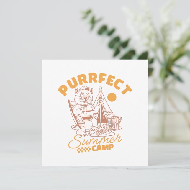 Campo de verano perfecto - Gato vintage (Anverso de pie)