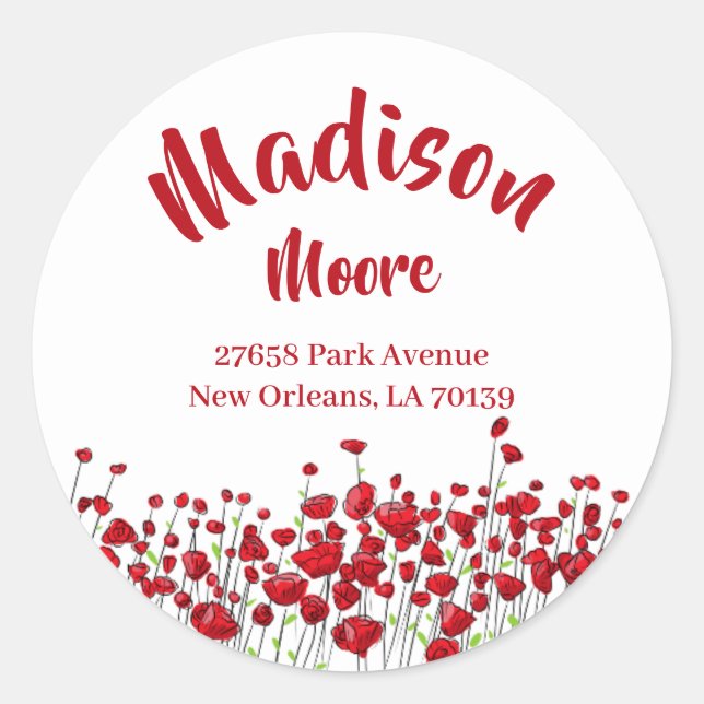 Campo Del Sello para sobres De Los Cachorros Rojos (Anverso)