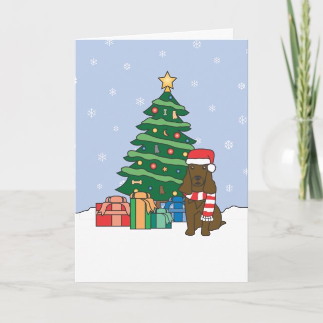 Campo español y árbol de Navidad (Anverso)