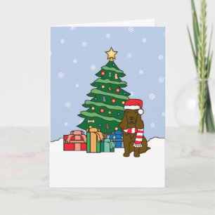 Campo español y árbol de Navidad