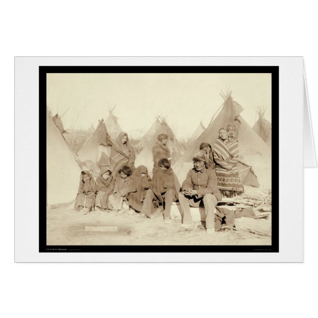 Campo indio SD 1891 de Miniconjou del pie grande (Anverso (Horizontal))