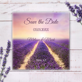 Campo Lavender Dreamy Guardar el imán de fecha