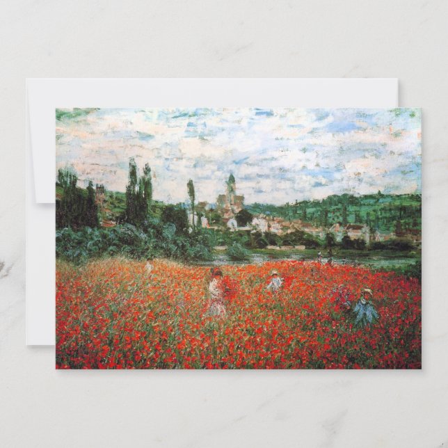Campo Monet de invitaciones de lapidarios rojos (Anverso)