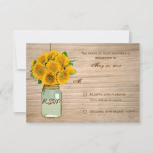 Campo Rústico Floreros de Amason Sunflowers RSVP