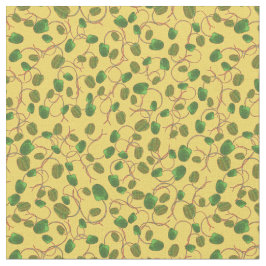 Campos de amapola Cubierta verde sobre tela amaril