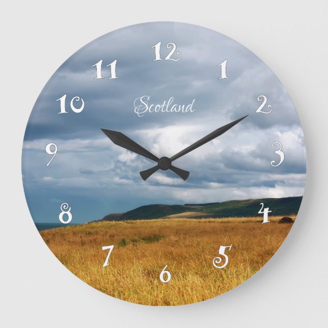 Campos de Escocia, reloj de pared hermoso (Anverso)