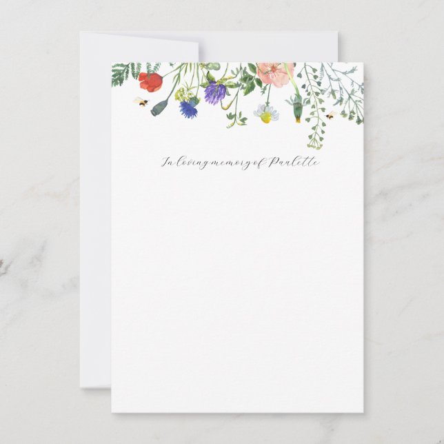 Campos de flores silvestres en tarjeta de memoria  (Anverso)