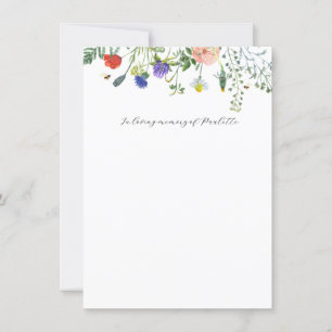 Campos de flores silvestres en tarjeta de memoria 