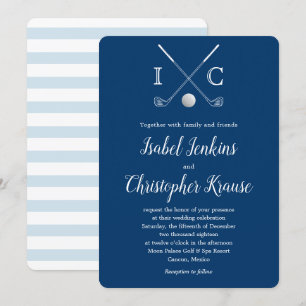 Campos de golf Invitación a la boda de la banda de