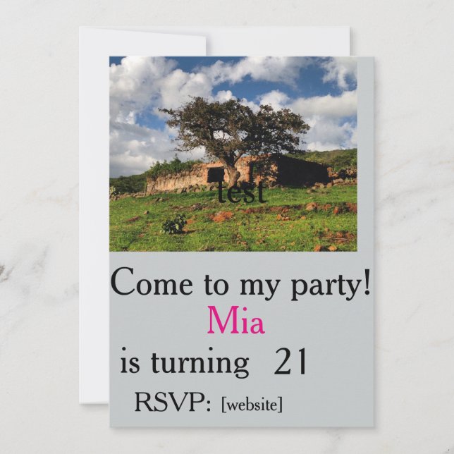 campos de la plantilla de la invitación de los (Anverso)