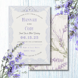 Campos de Lavanda de la Invitación de la Boda Azul