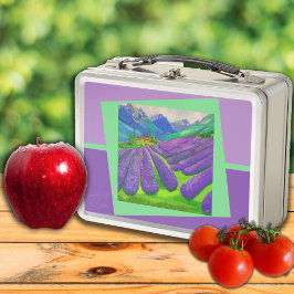 Campos de lavanda en las montañas - Arte