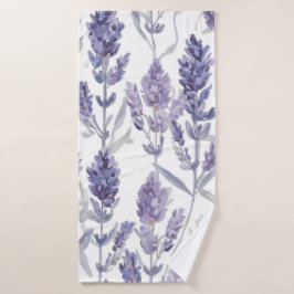 Campos de lavanda | Patrón de flores de acuarela p