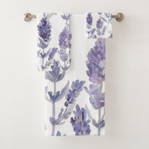Campos de lavanda | Patrón de flores de acuarela p