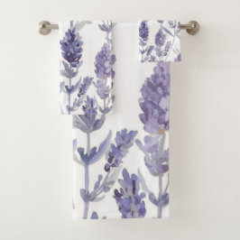 Campos de lavanda | Patrón de flores de acuarela p