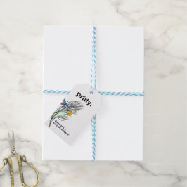 Campos de mariposa Diseño Etiqueta de regalo