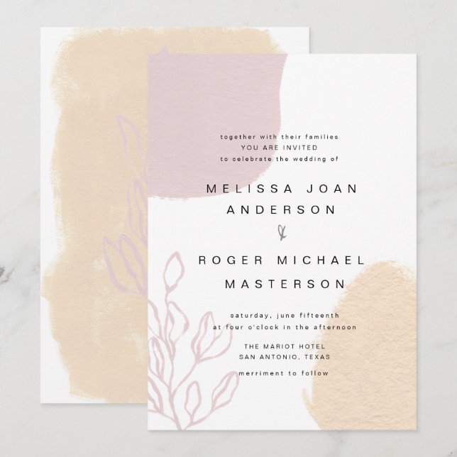 Campos de sueños | Invitación a la boda (Anverso / Reverso)