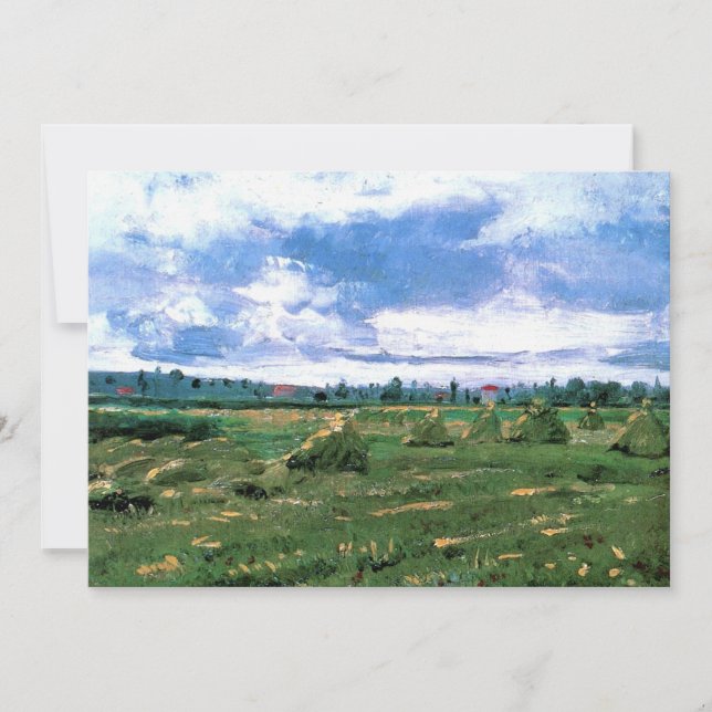 Campos de trigo con almiares de Vincent van Gogh (Anverso)