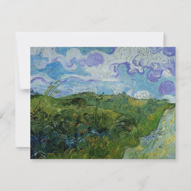 Campos de trigo verdes de Vincent van Gogh (Anverso)