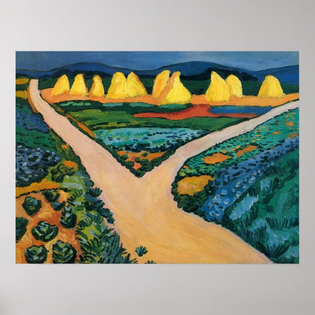 Campos de Verduras de August Macke, Arte Antiguo F (Frente)