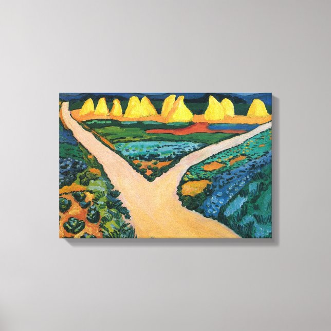 Campos de Verduras por August Macke, Arte Antiguo  (Anverso)