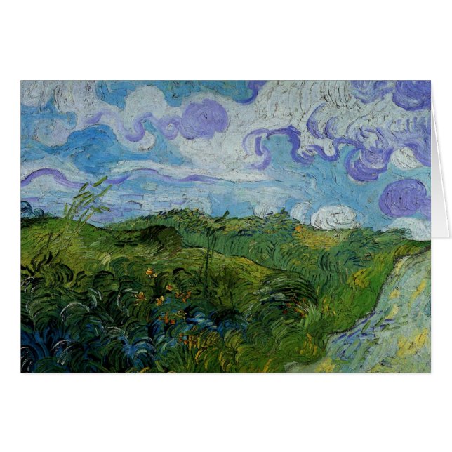 Campos verdes de trigo por Vincent van Gogh (Anverso (Horizontal))