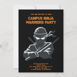 Campus Ninja Fun cipher fraternit Tarjeta de invit