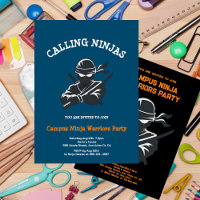 Campus Ninja | Tarjeta de invitación de la fiesta 