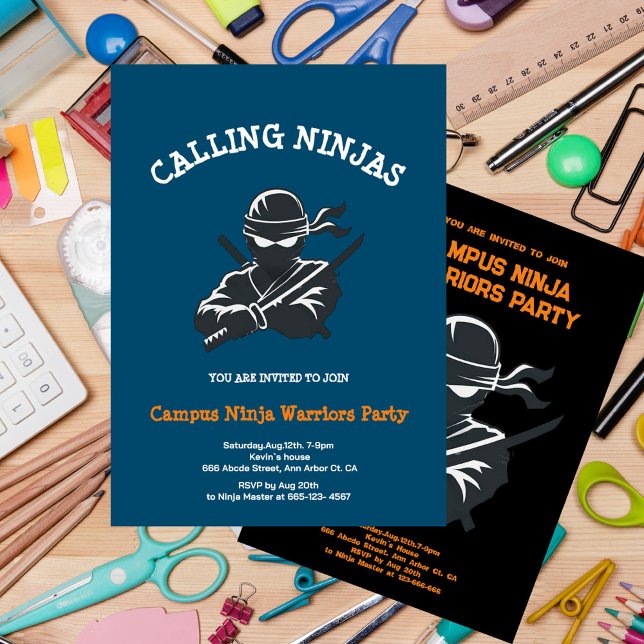 Campus Ninja | Tarjeta de invitación de la fiesta  (Subido por el creador)