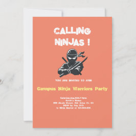 Campus Ninja | Tarjeta de invitación de la fiesta 