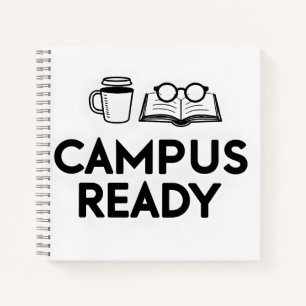 Campus Ready Cuaderno de arte de línea de café y