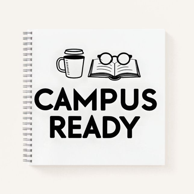 Campus Ready | Cuaderno de arte de línea de café y (Anverso)