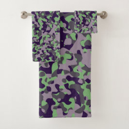 camuflaje abstracto verde y violeta desteñido