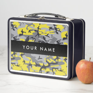 Camuflaje Amarillo y Gris Personaliza tu nombre