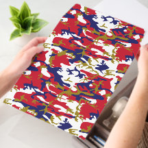 Camuflaje, Azul Blanco Rojo Dorado, Militar, Ejérc