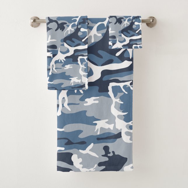Camuflaje azul de nieve en invierno, ejército (In situ)