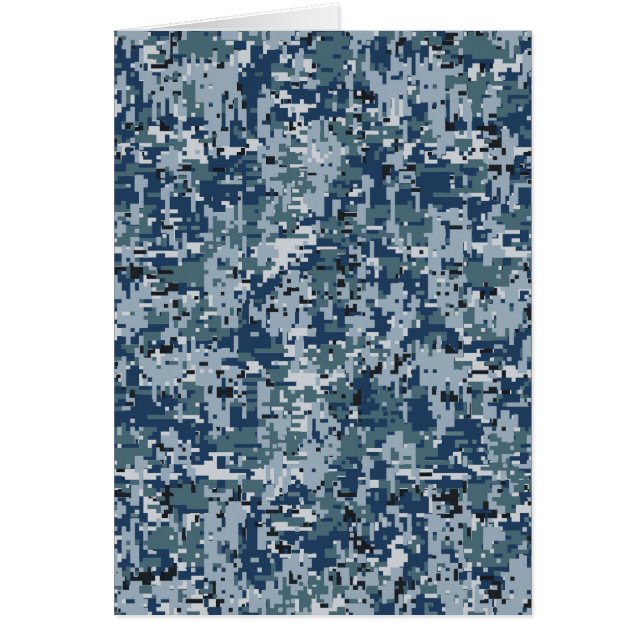 Camuflaje de píxeles digitales azul marino Decor (Frente)