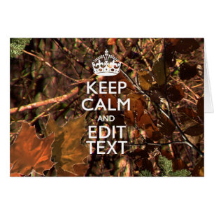 Camuflaje de temporada de otoño mantén tranquilo t